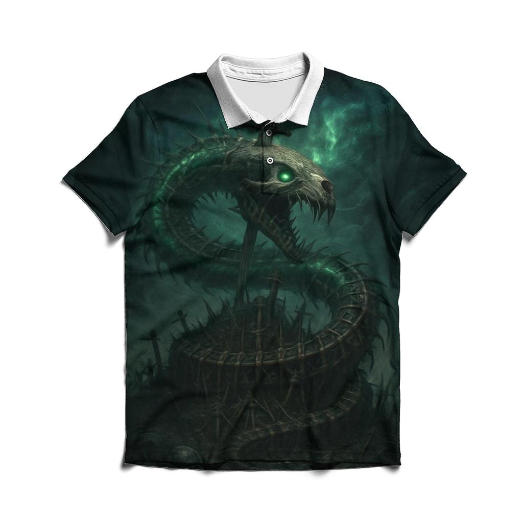 Serpent Of The Iron Grave branded logo polo shirts