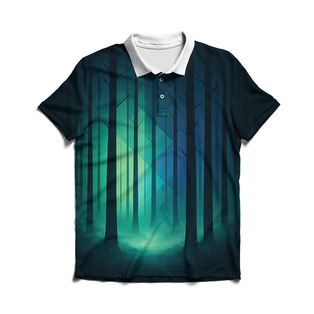 Prismatic Forest Veil classic pique polos