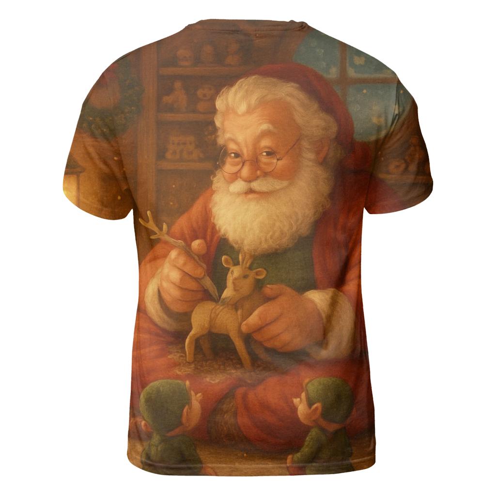 Cozy Workshop Storybook Santa custom all-over print shirts