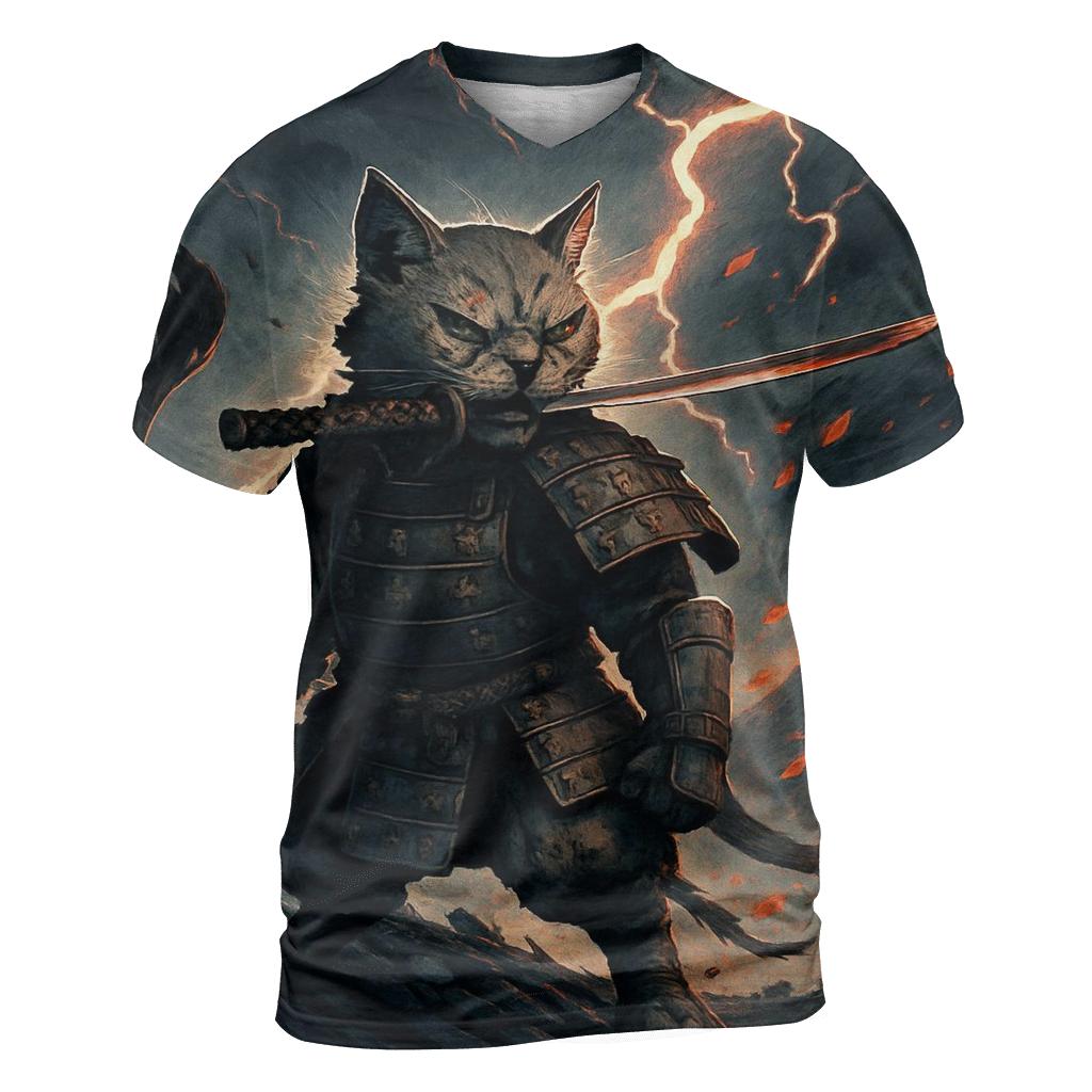 Stormforged Samurai Cat personalized full print shirts