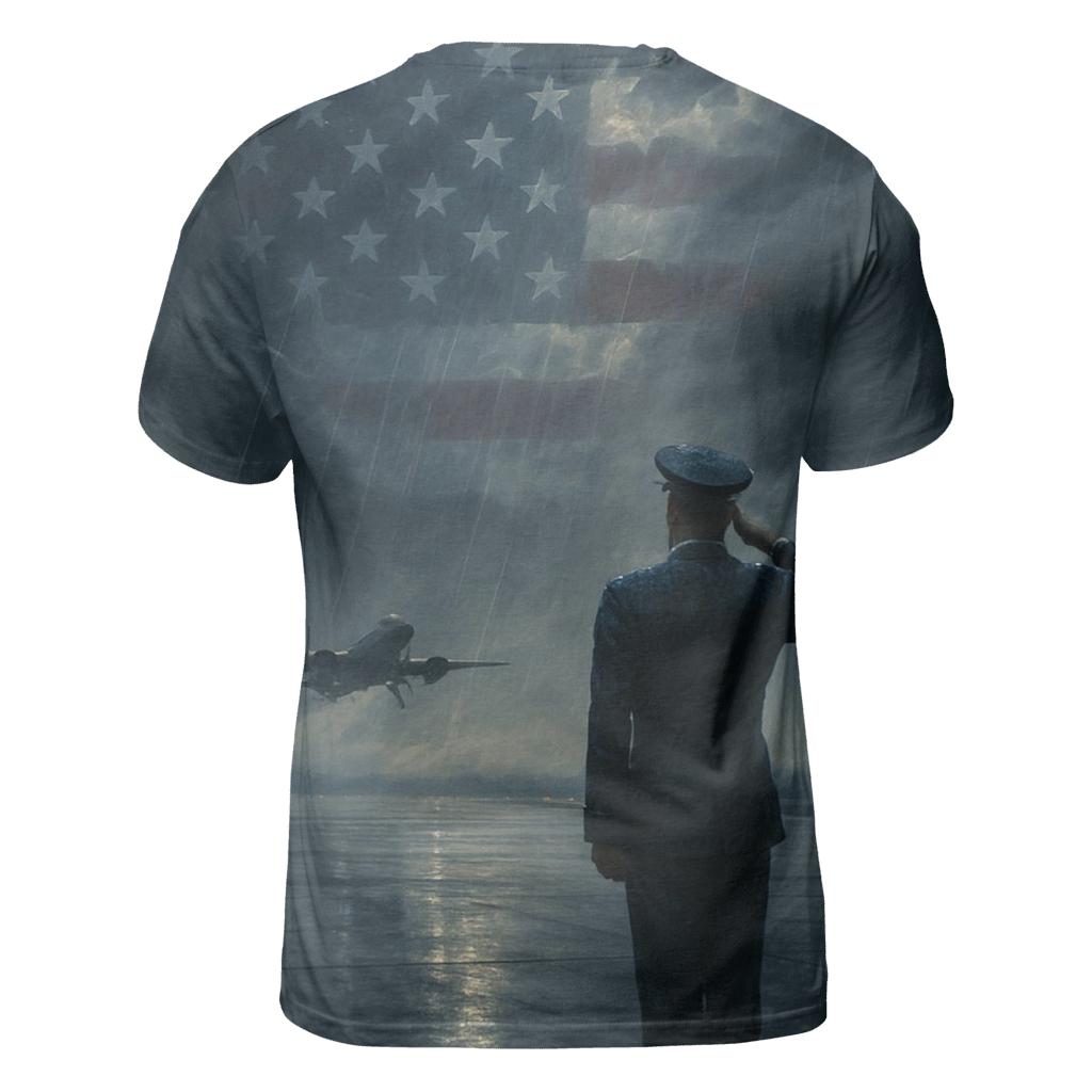Silent Salute In The Rain designer pattern shirts