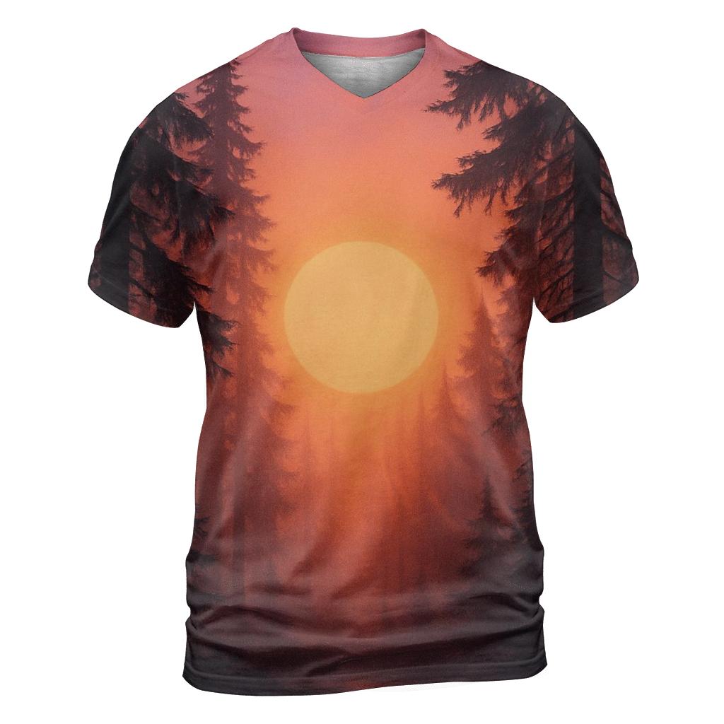 Forest Halo At Sundown trendy printed shirt styles