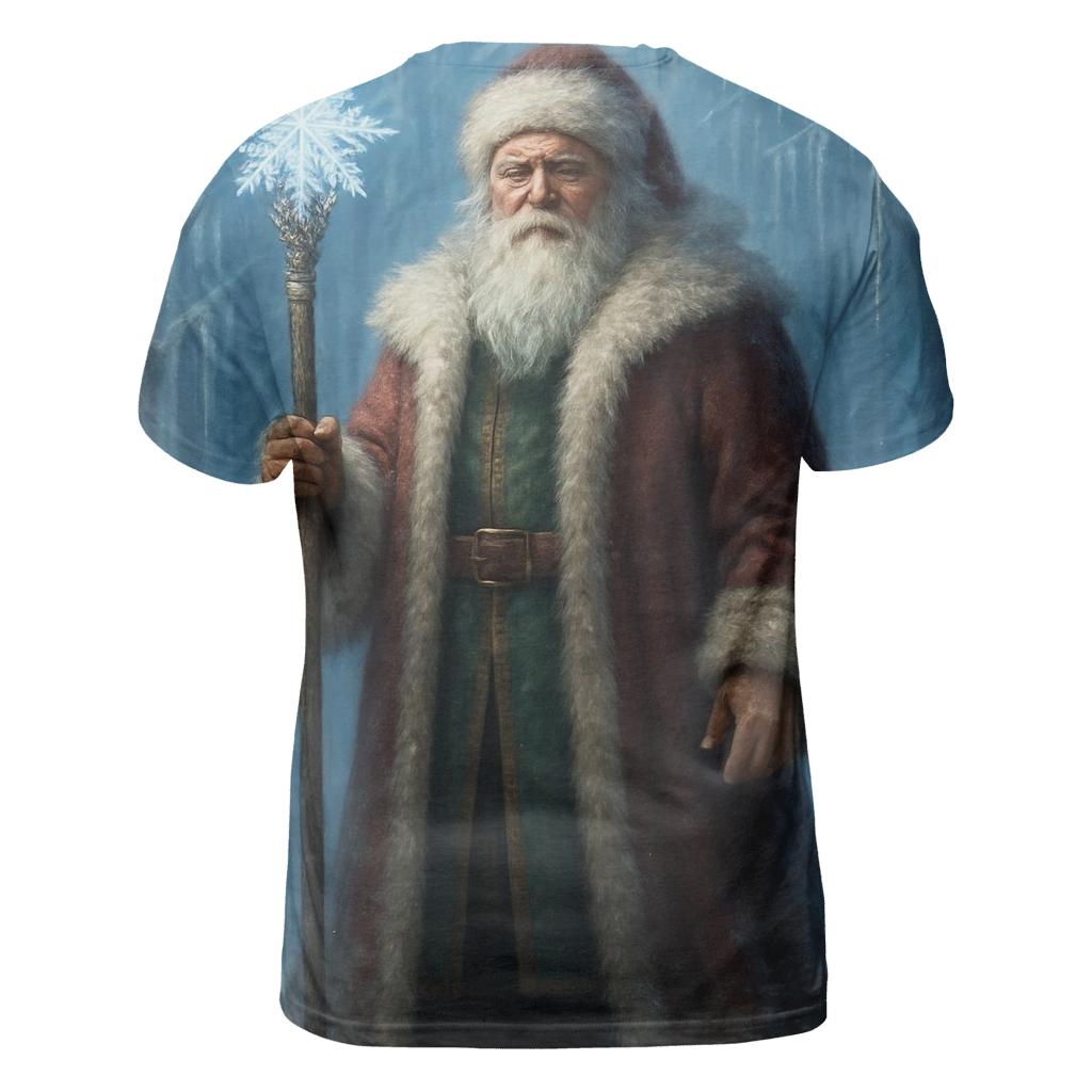 Frosted Crystal Forest Santa Guardian custom all-over print shirts