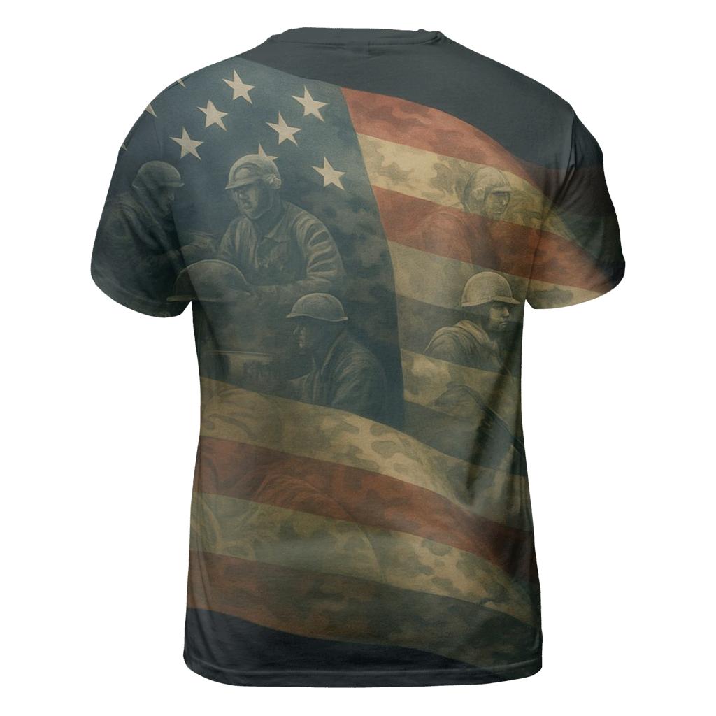Camouflage Stripes Of Many Branches artistic all-over print tops