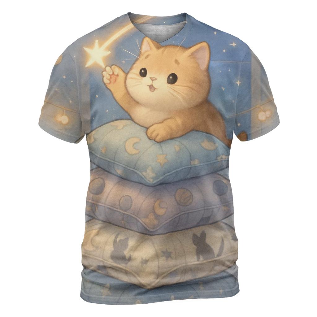Shooting Star Pillow Fort Cat custom all-over print shirts