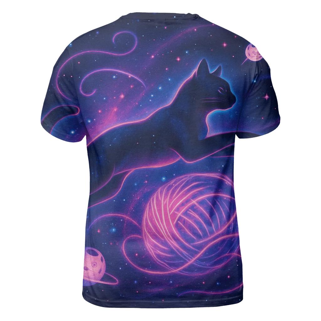 Galactic Yarn Nebula Cat custom all-over print shirts