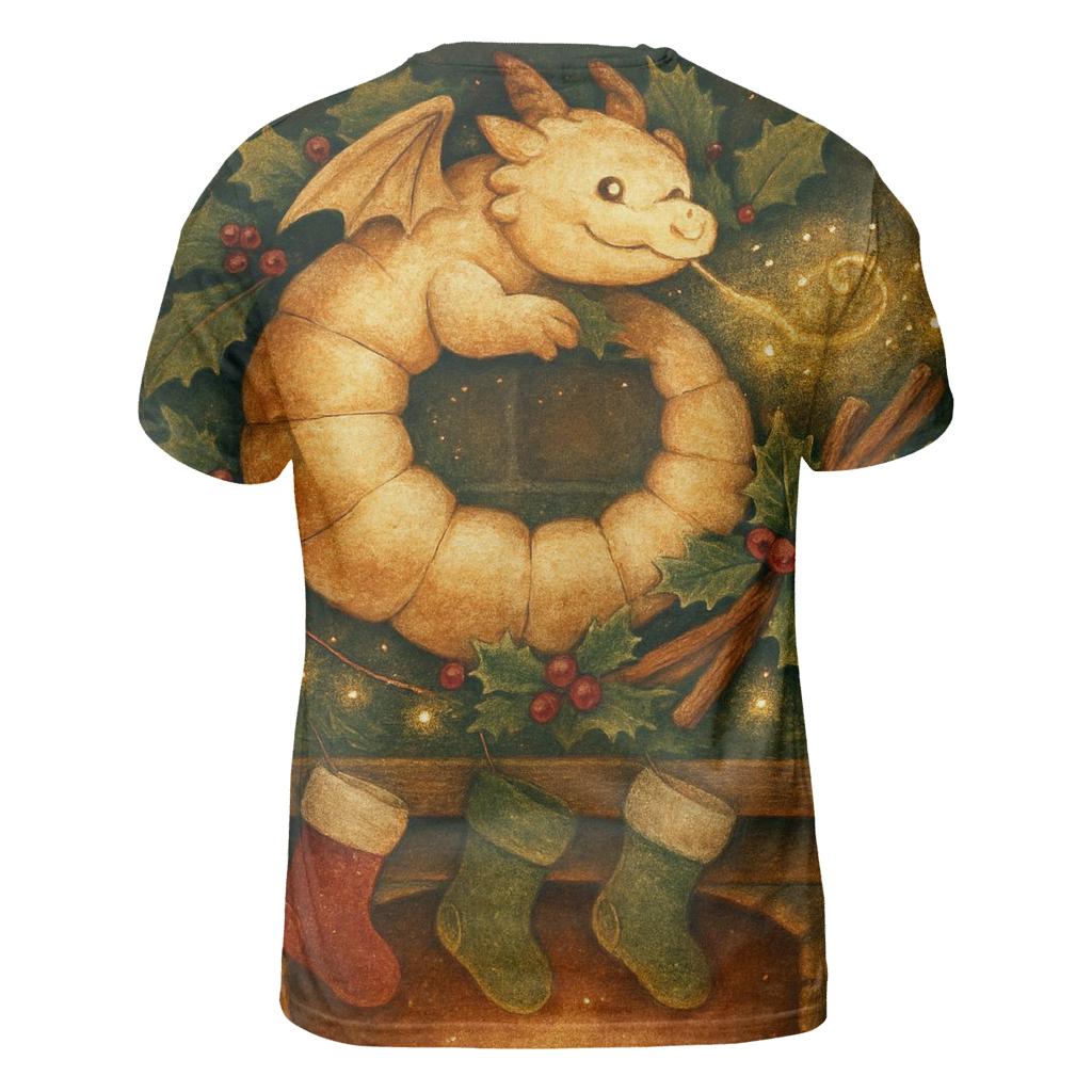 Fireplace Marshmallow Dragon Wreath designer pattern shirts