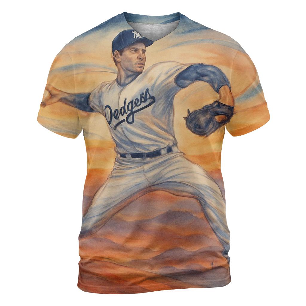 Sunset Windup Over Chavez Hills artistic all-over print tops