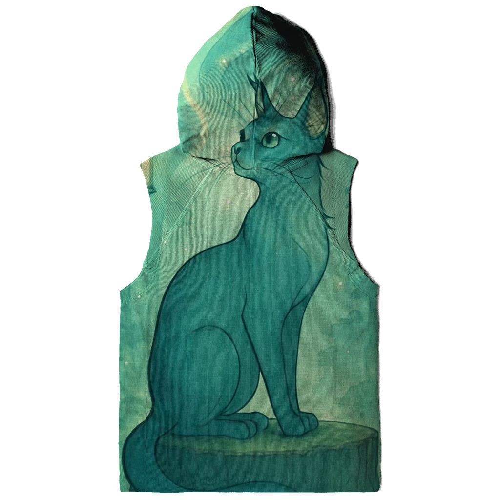 Aurora Lantern Forest Cat graphic hoodies