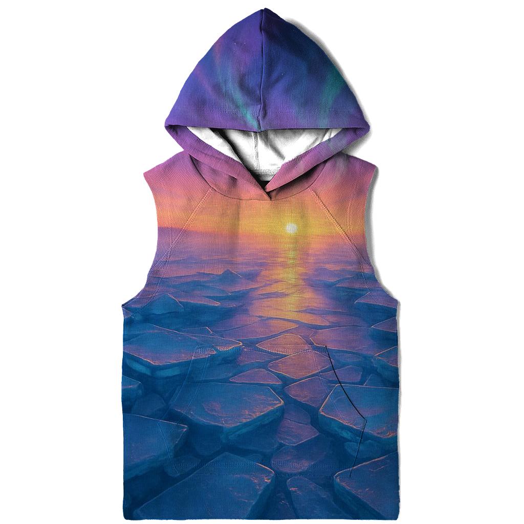 Aurora Sunset Over Frozen Tides designer hoodies