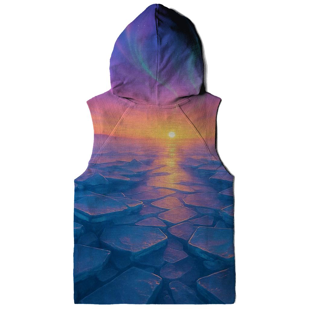 Aurora Sunset Over Frozen Tides designer hoodies