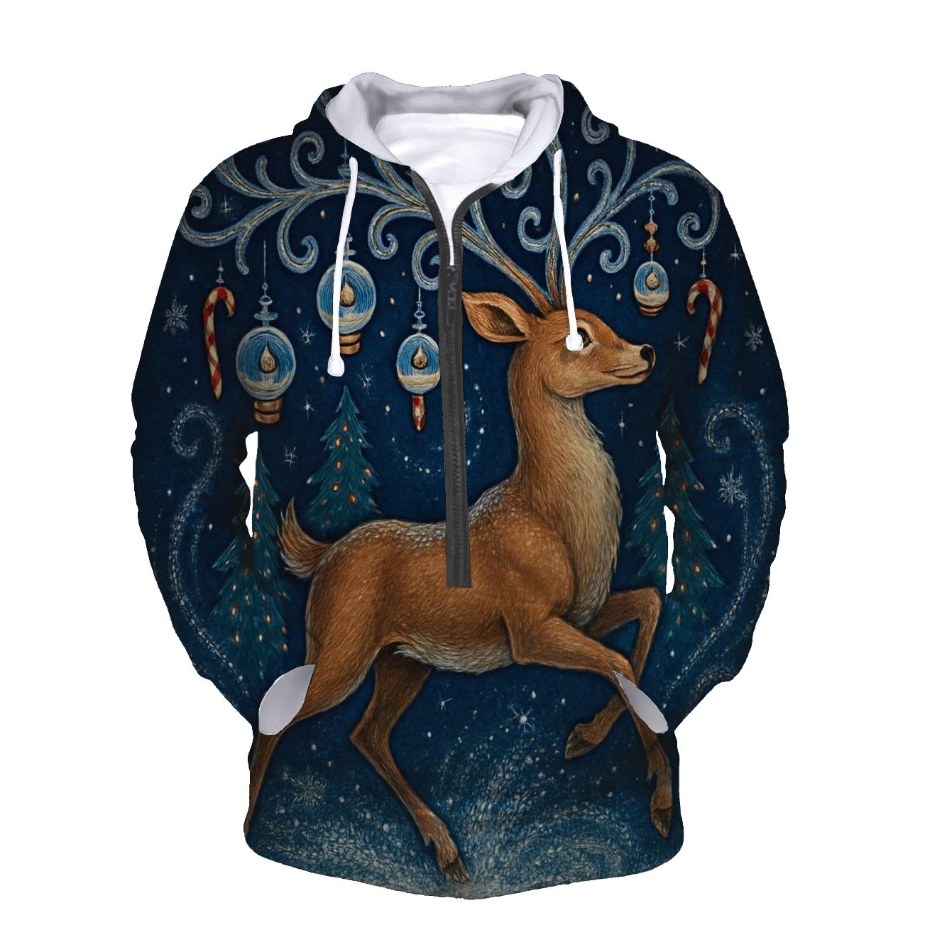 Midnight Reindeer Ornament Carousel designer hoodies