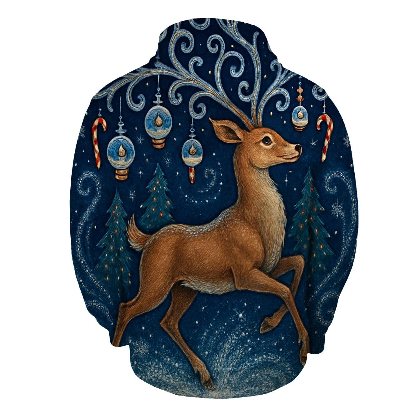 Midnight Reindeer Ornament Carousel designer hoodies