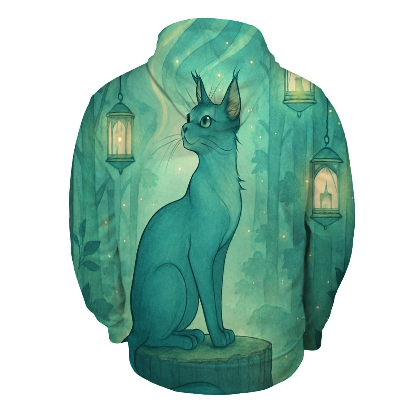 Aurora Lantern Forest Cat hoodie styles