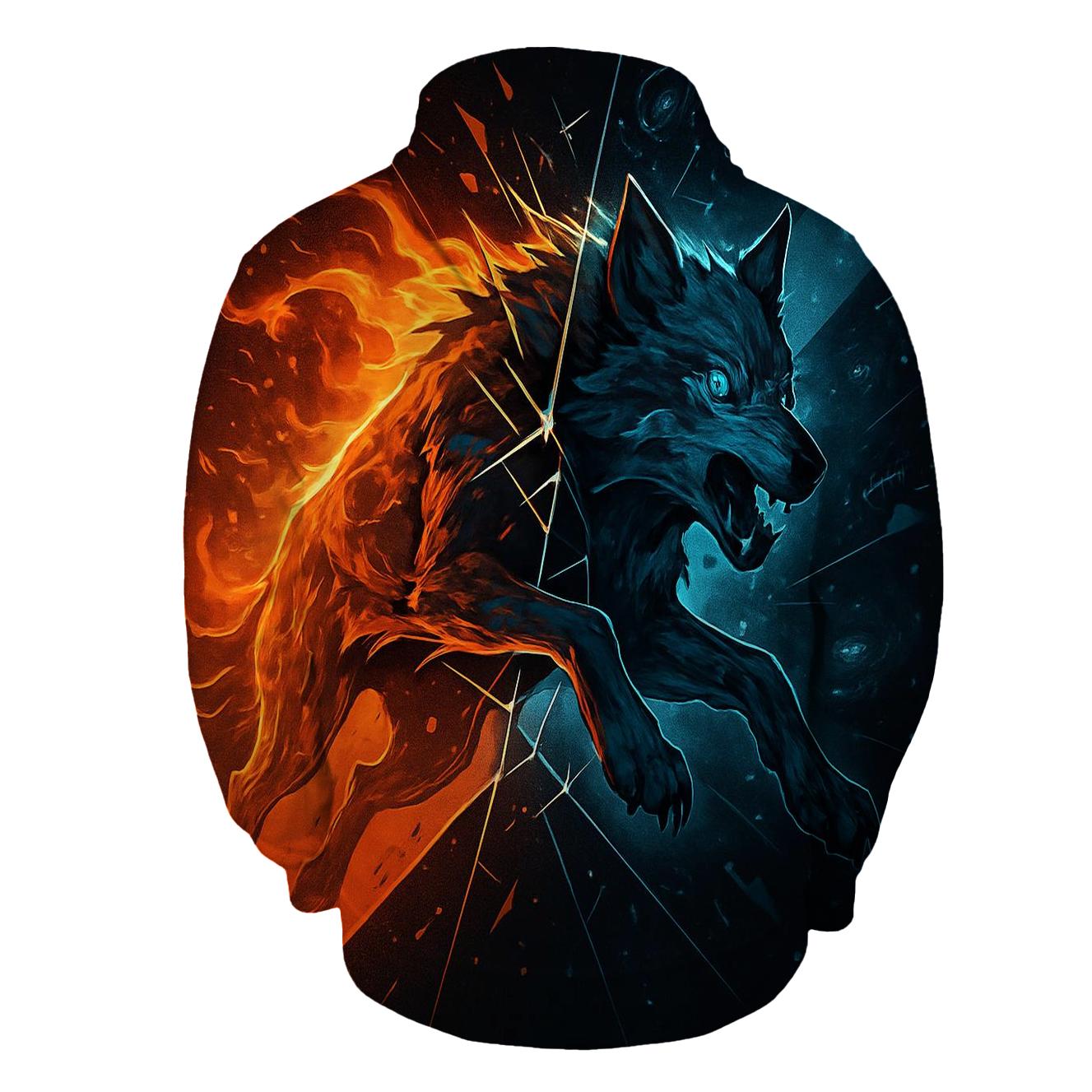 Quantum Split Shadow Wolf lightweight hoodies