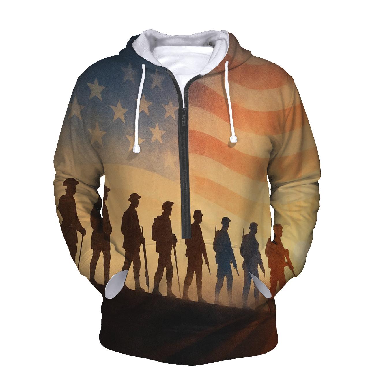 Honor Line At The Horizon printed hoodies