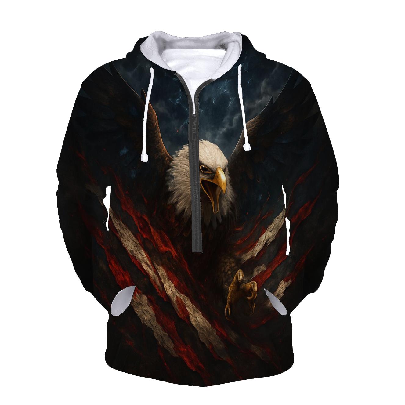 Eagle Storm Over Stripes hoodie styles