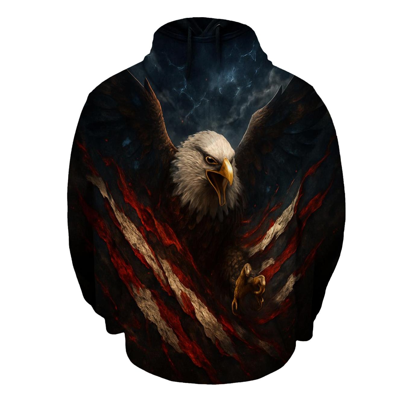 Eagle Storm Over Stripes hoodie styles