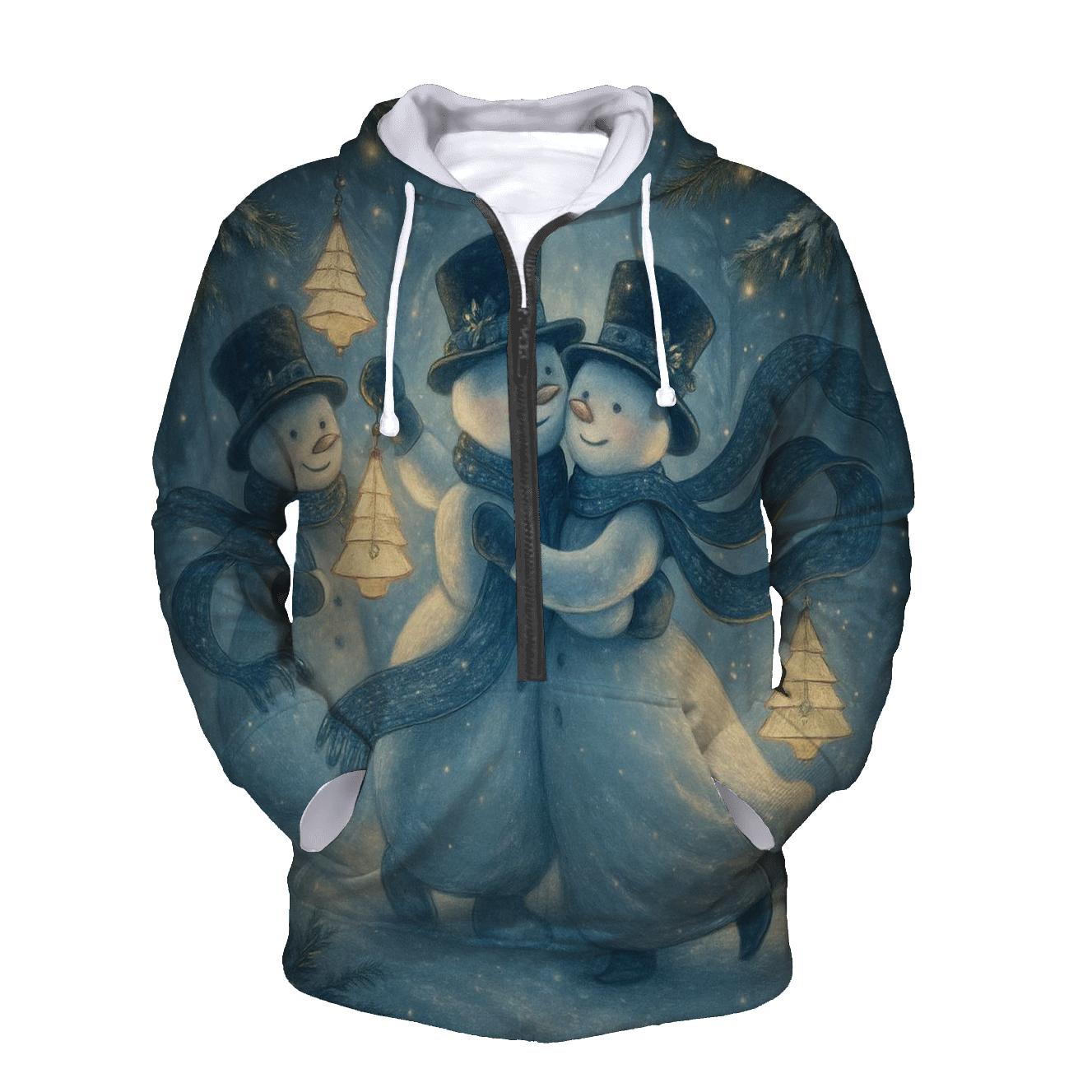 Snowman Lantern Forest Waltz hoodies fashion