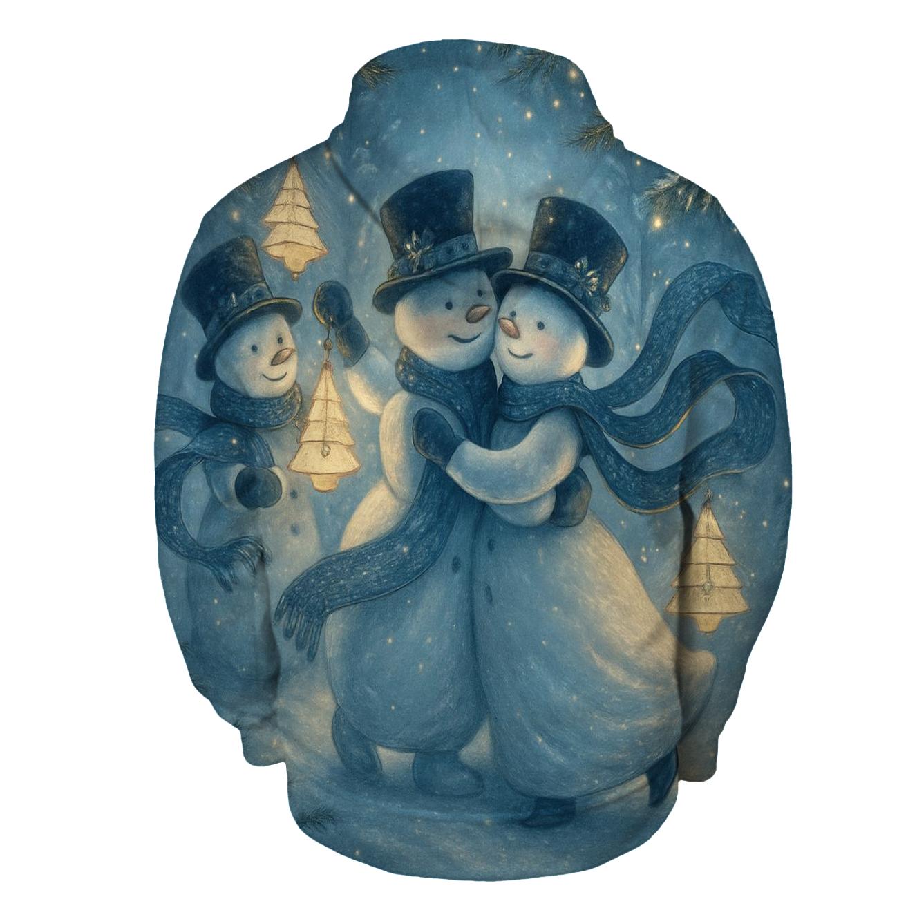 Snowman Lantern Forest Waltz hoodies fashion