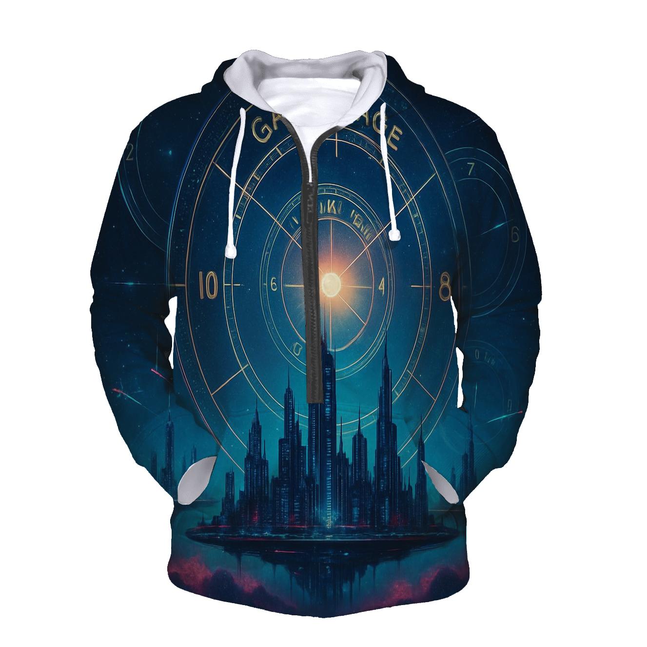 Chrono Rings Above The Cosmic City hoodies fashion