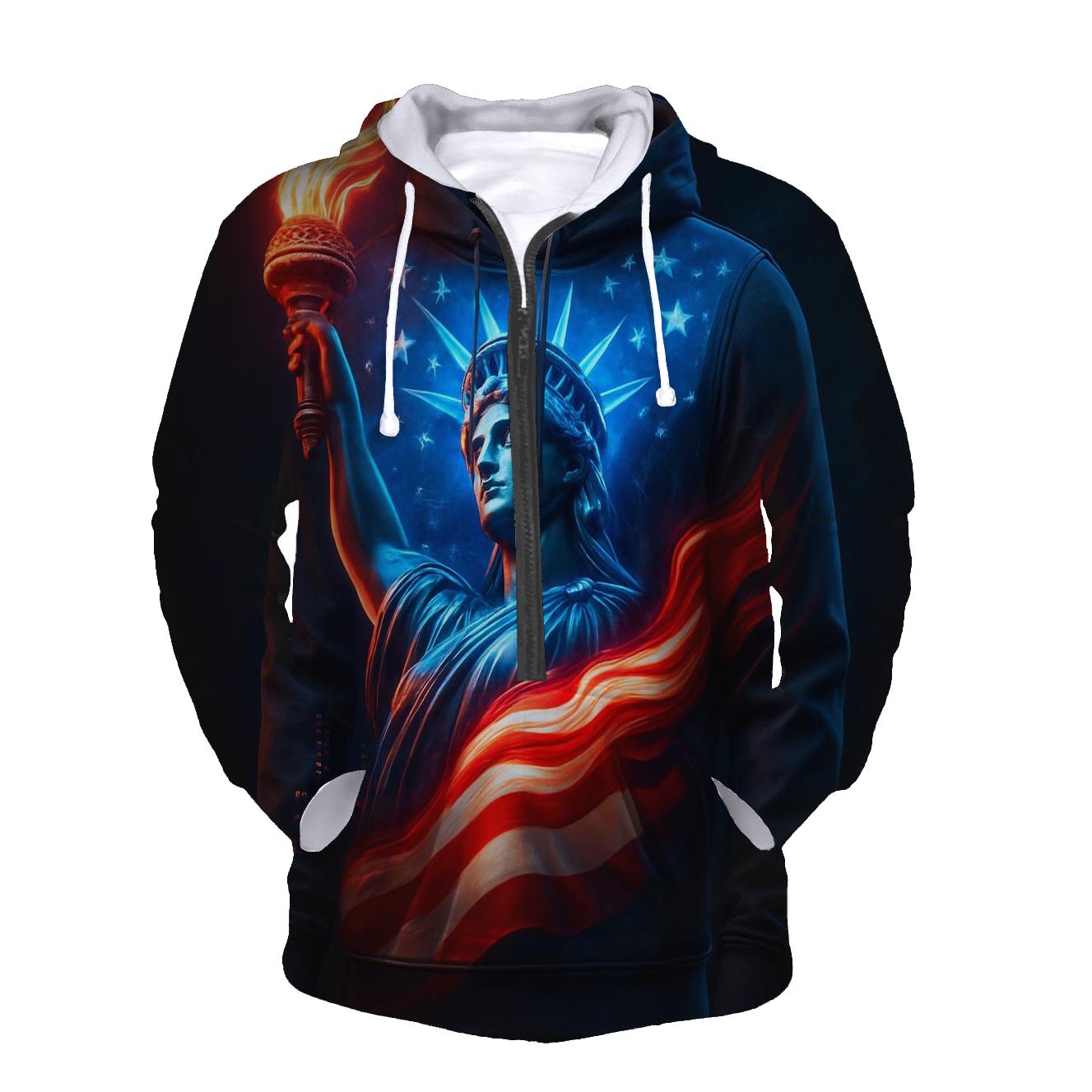 Liberty Flame Skyline Flag hoodie styles