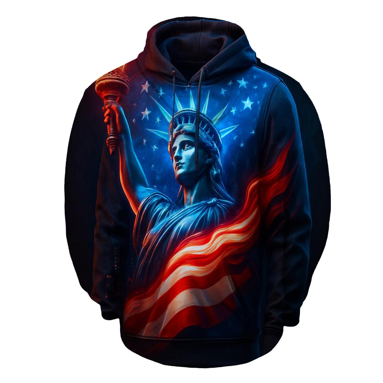 Liberty Flame Skyline Flag hoodie styles
