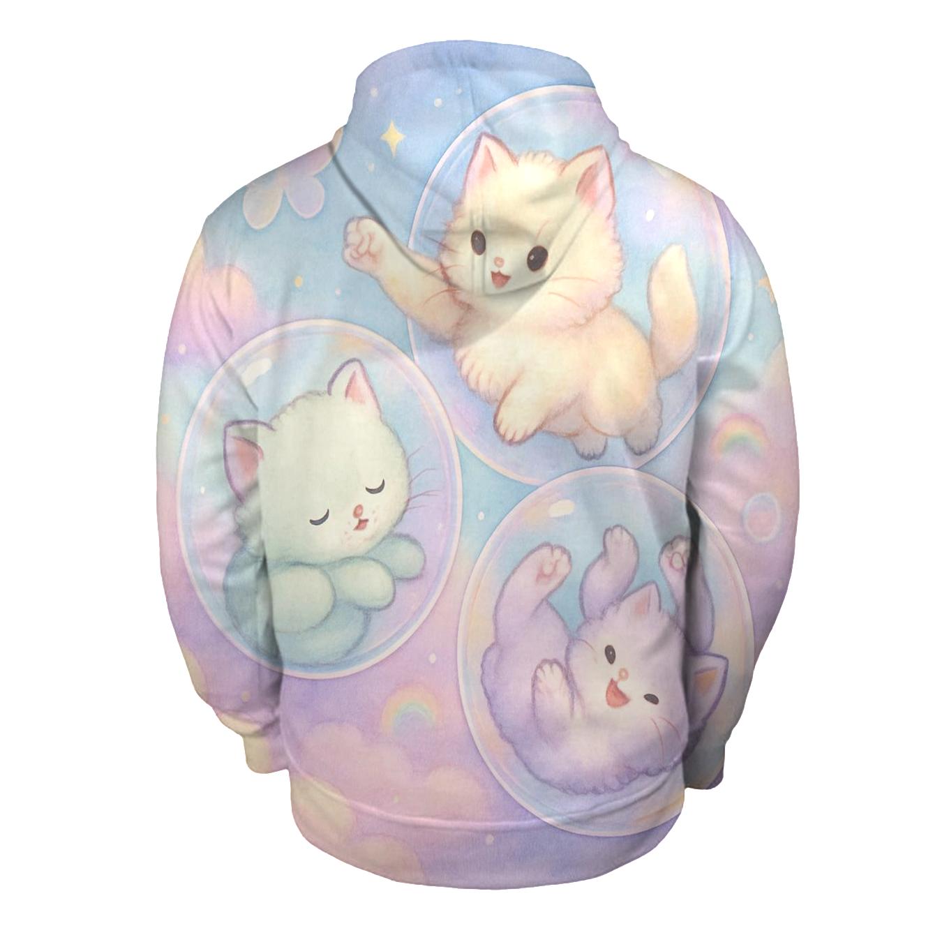 Pastel Dream Bubble Kittens hoodies fashion