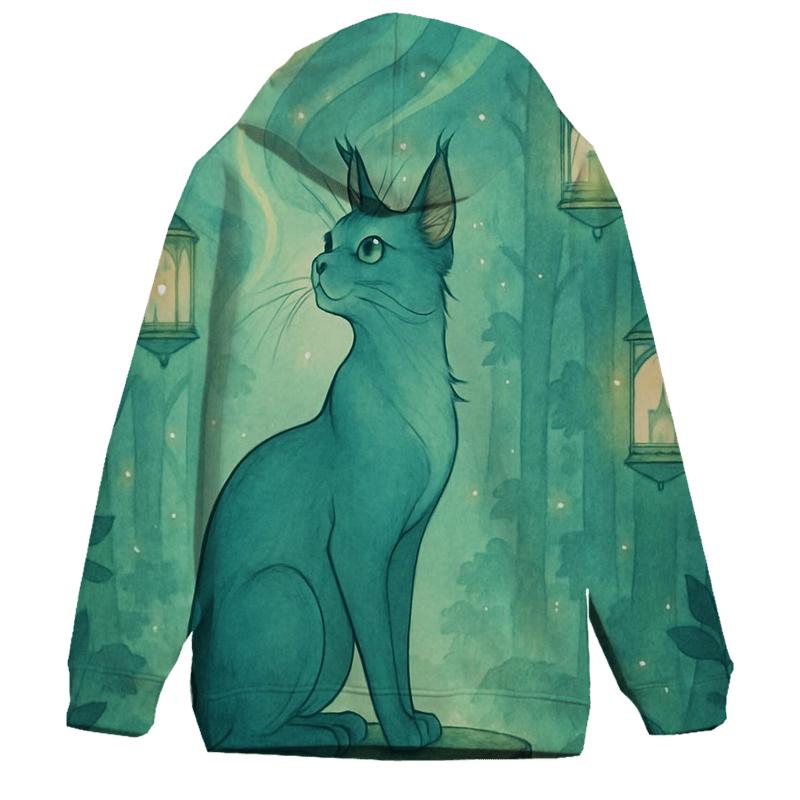 Aurora Lantern Forest Cat hoodie trends
