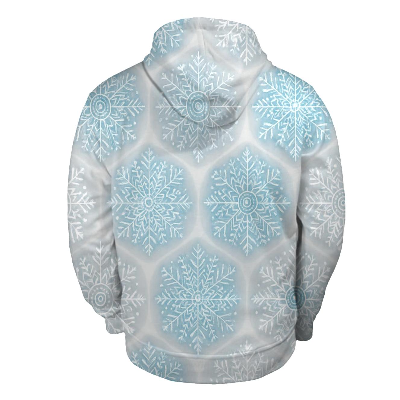 Snowflake Medallion Mandala On Cool Gray printed hoodies