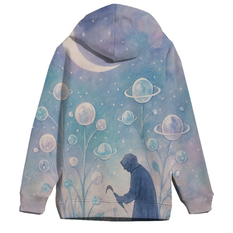 Lunar Garden Of Crystal Orbits premium hoodies