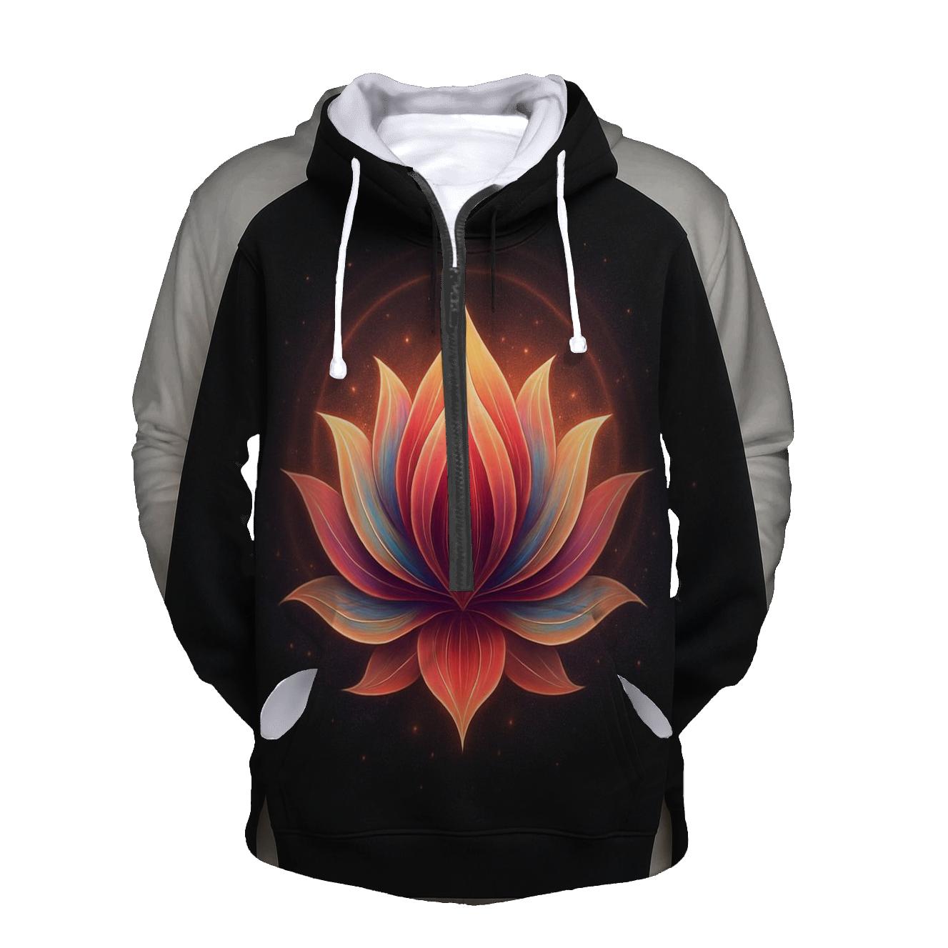 Cosmic Lotus Bloom lightweight hoodies