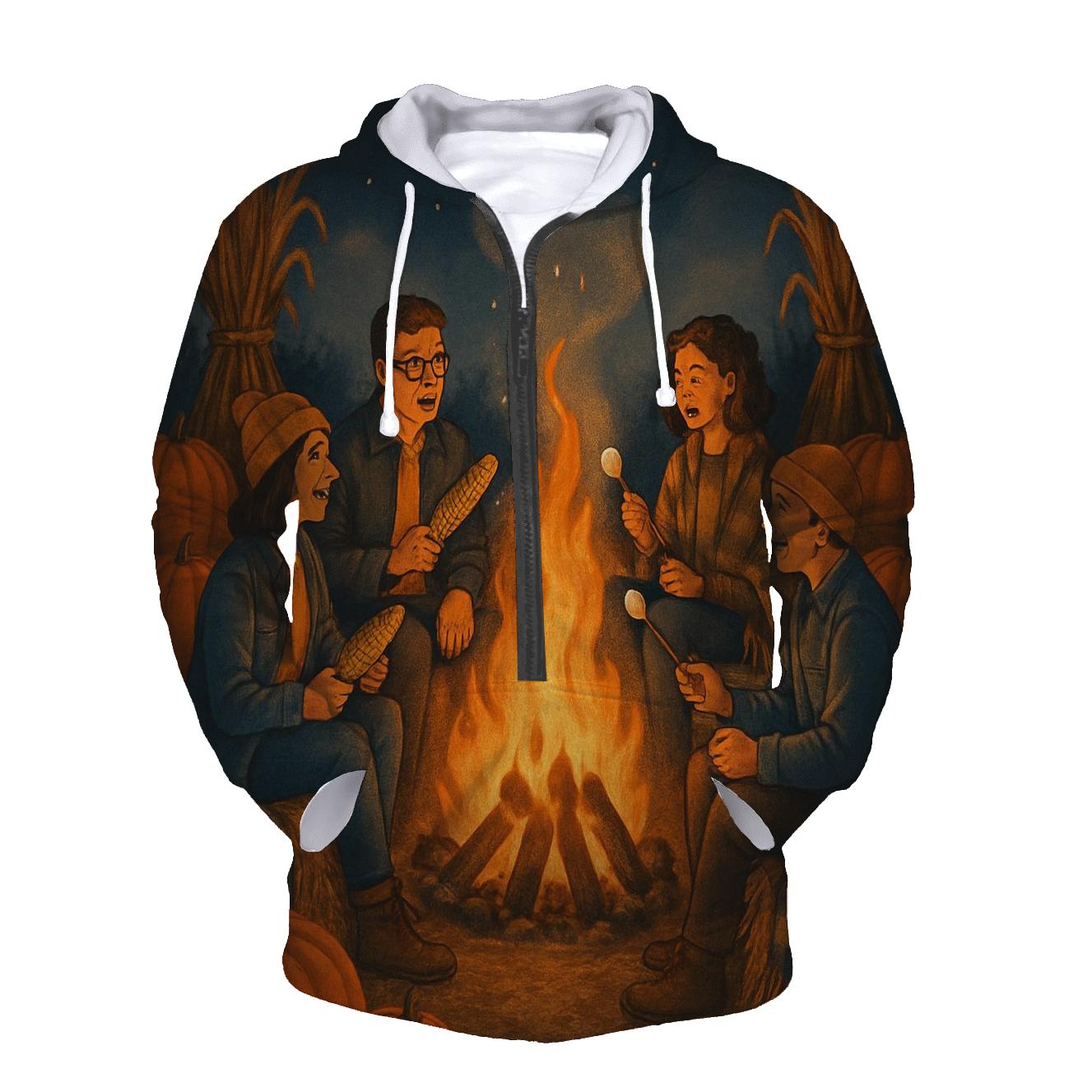 Pumpkin Patch Bonfire Circle designer hoodies