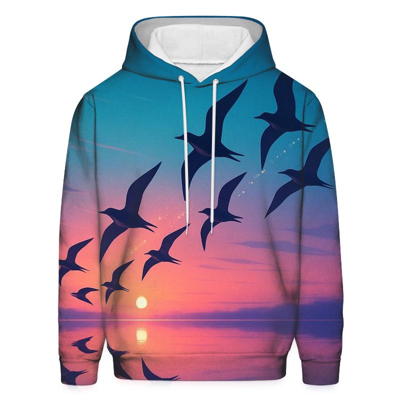 Twilight Flight Over Glasswater custom hoodies