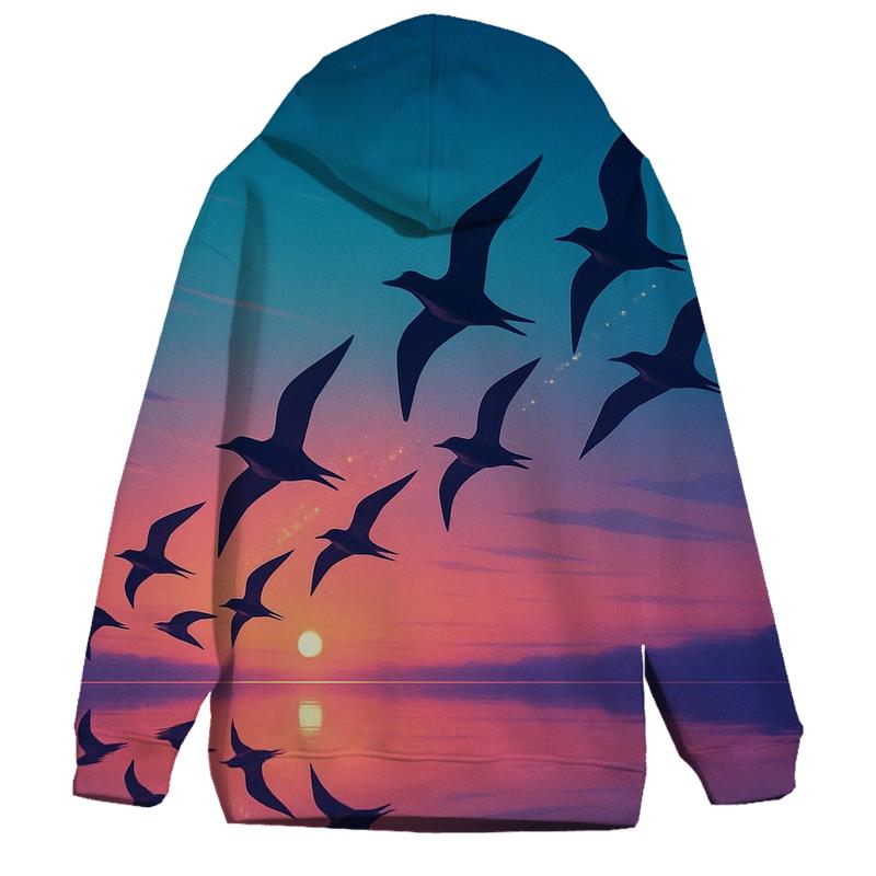 Twilight Flight Over Glasswater custom hoodies