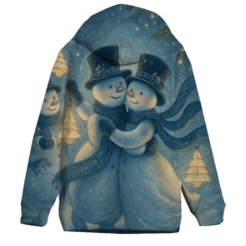 Snowman Lantern Forest Waltz hoodies fashion