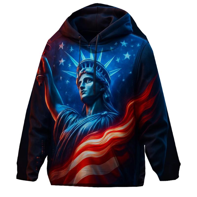 Liberty Flame Skyline Flag hoodie styles