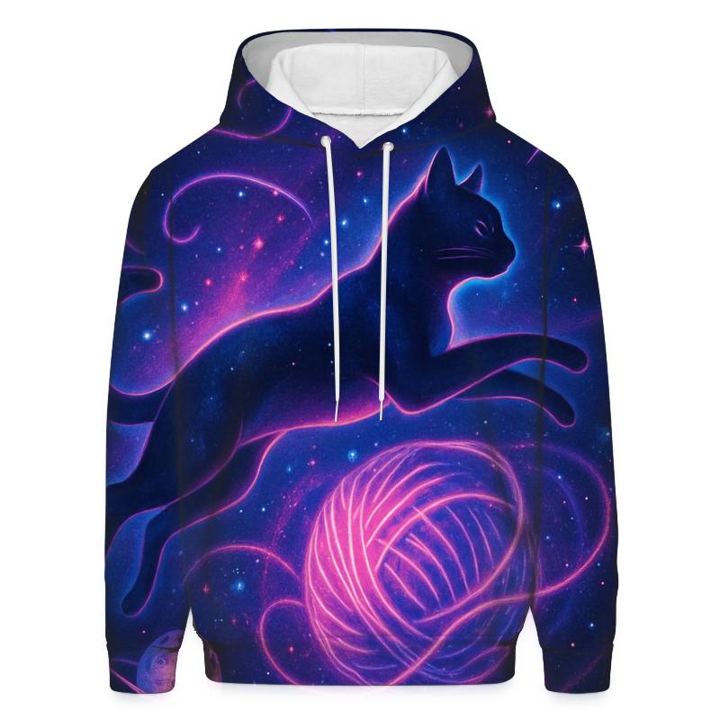 Galactic Yarn Nebula Cat hoodie styles