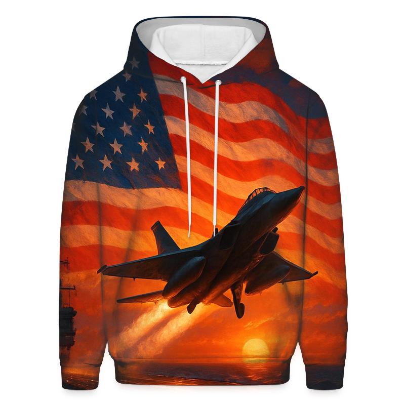 Wings Of Freedom Over The Carrier designer hoodies