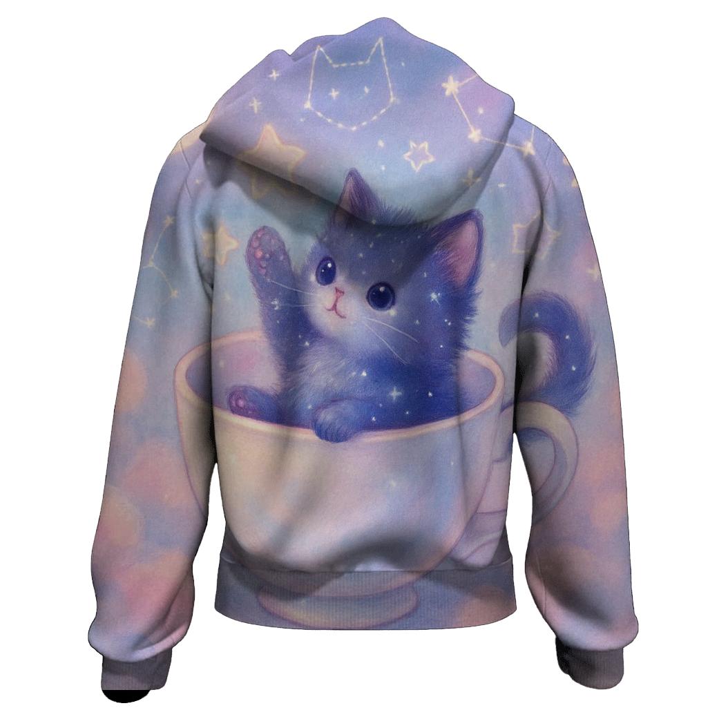 Celestial Teacup Kitten premium hoodies