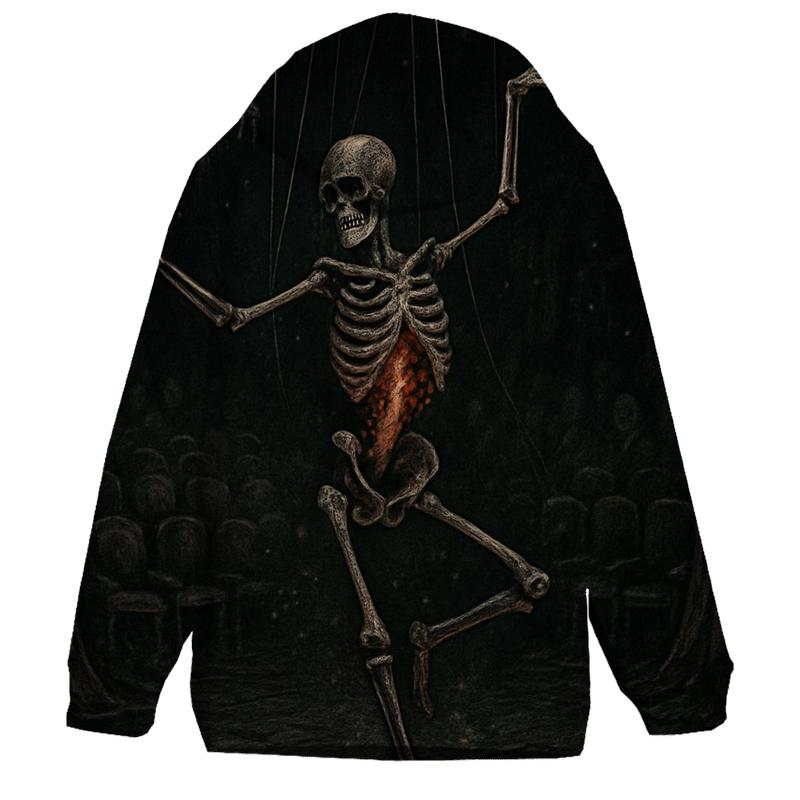 Midnight Marionette Of Bones zip-up hoodies