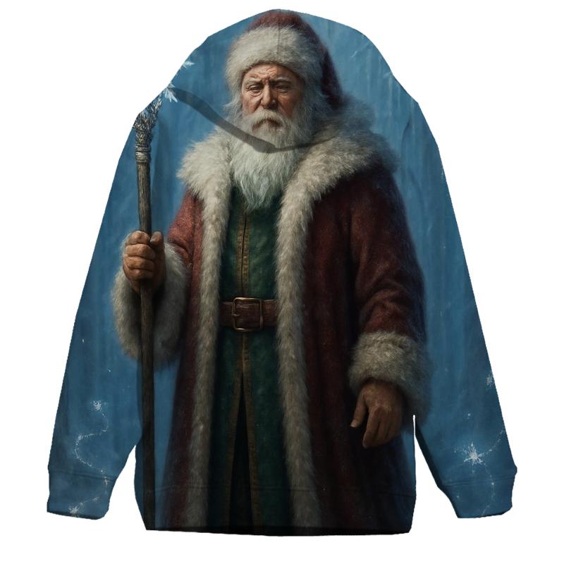 Frosted Crystal Forest Santa Guardian premium hoodies