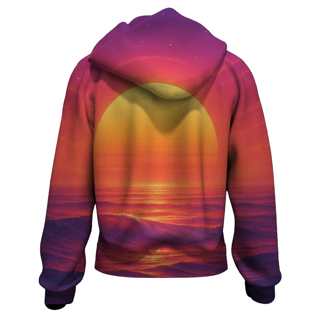 Celestial Tide At Emberfall printed hoodies