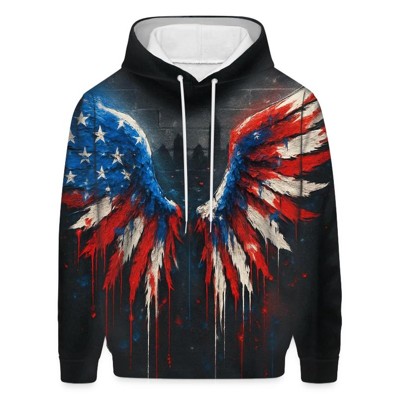 Urban Graffiti Flag Wings hoodies fashion