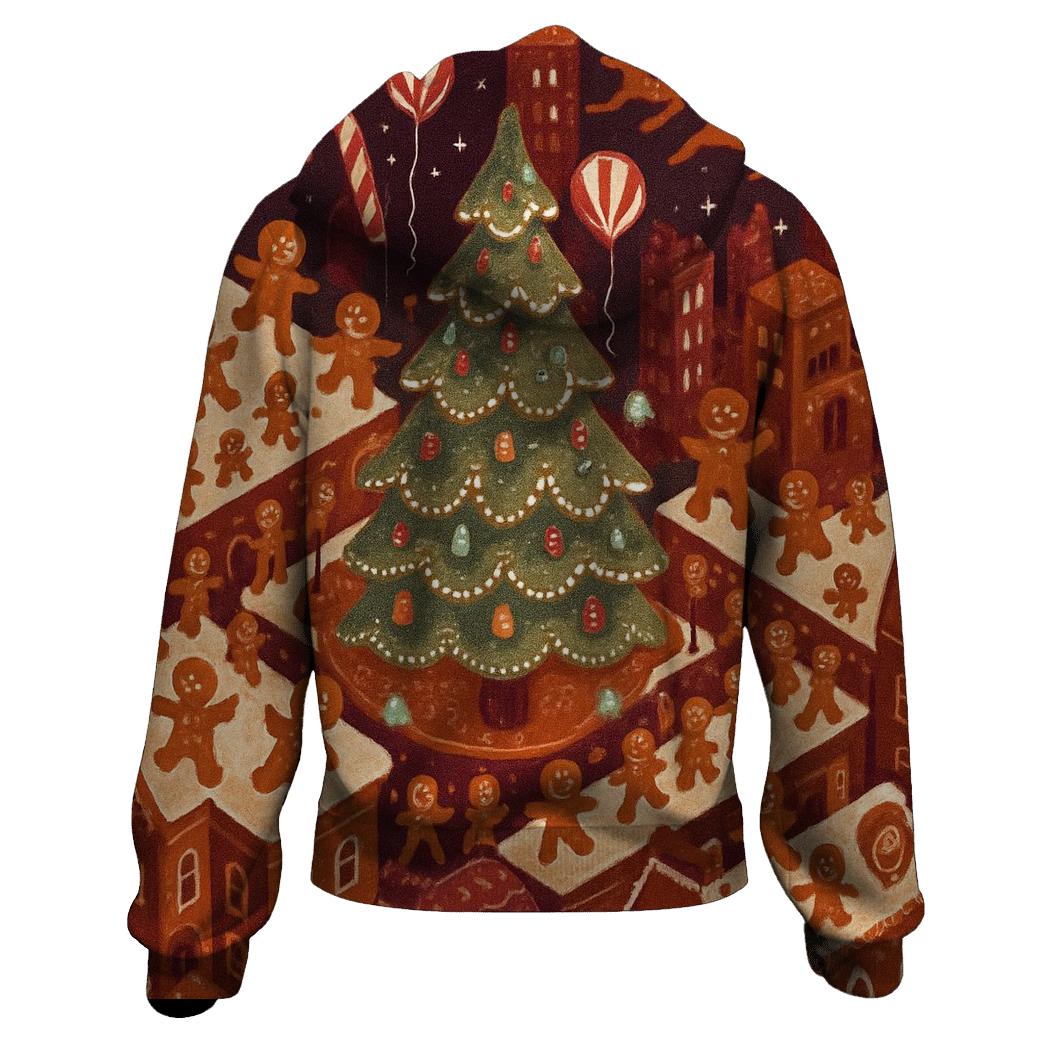 Gingerbread City Roof Top Parade lightweight hoodies