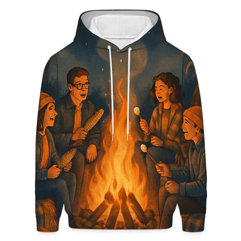 Pumpkin Patch Bonfire Circle heavyweight hoodies