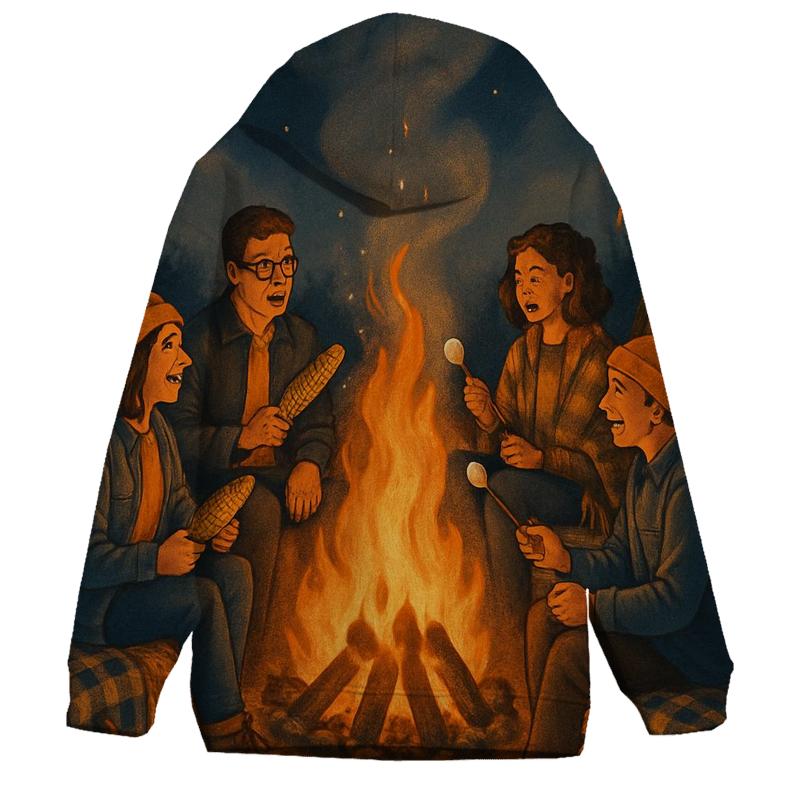 Pumpkin Patch Bonfire Circle heavyweight hoodies