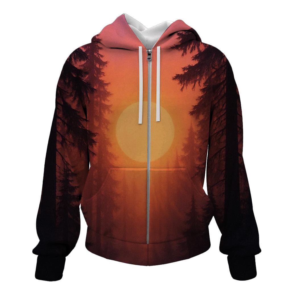 Forest Halo At Sundown graphic hoodies