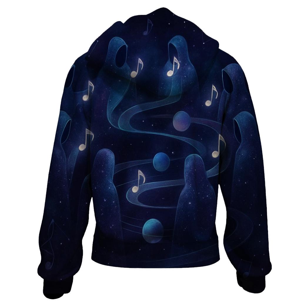 Harmonic Orbits Of The Cosmic Choir zip-up hoodies