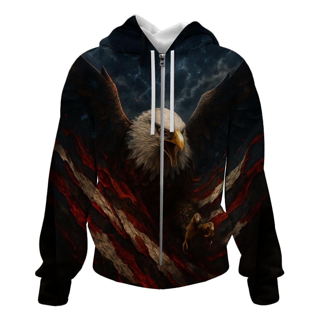 Eagle Storm Over Stripes designer hoodies